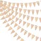 30Ft Champagne Gold Triangle Pennant Banner – Paper Flag Garland for Wedding, Graduation, Birthday, Bachelorette, Party Décor